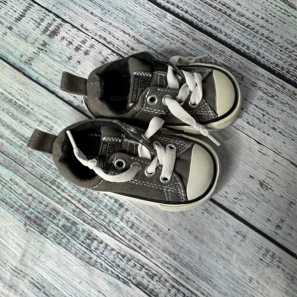 Converse Low Top Classic Grey Toddler Sneakers 5